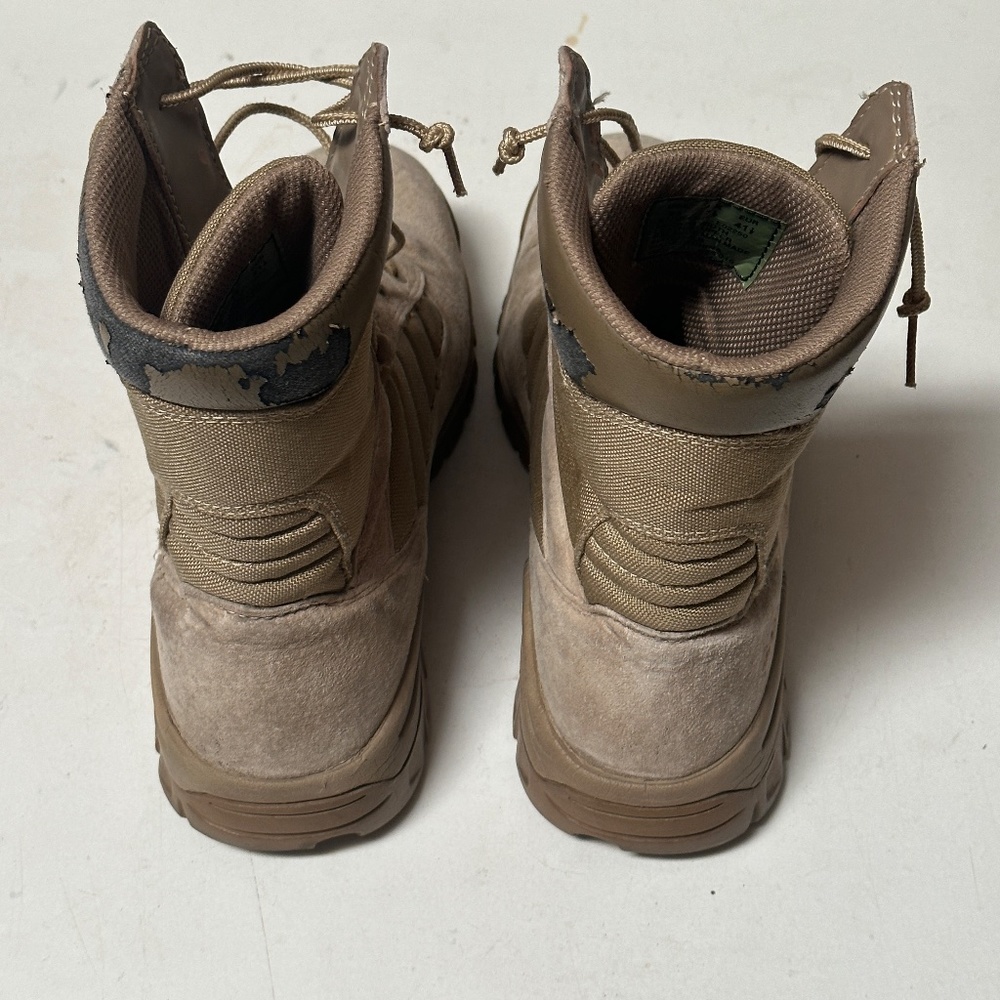 Military Mens Tan Brown Outdoors Work Boots - Picture 14 of 16